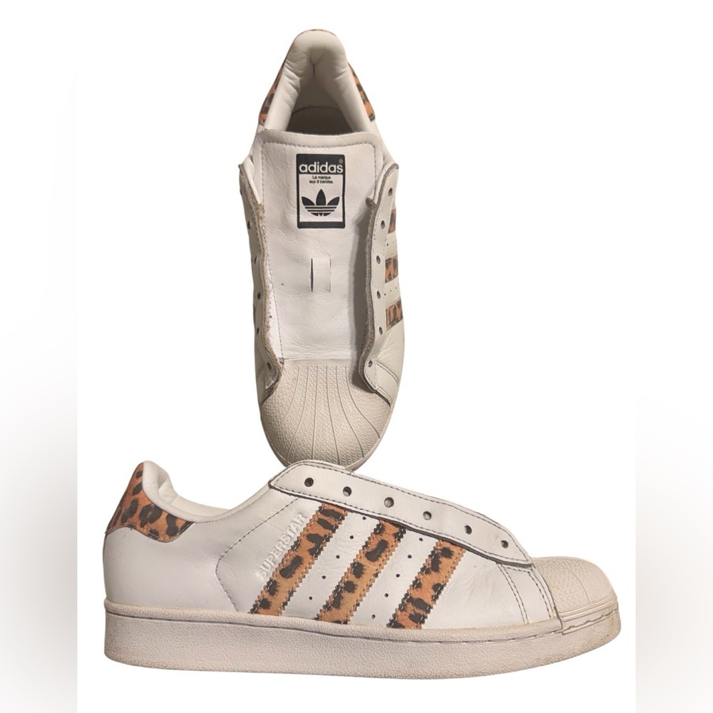 Adidas Superstar Animal Print Sneakers- no laces